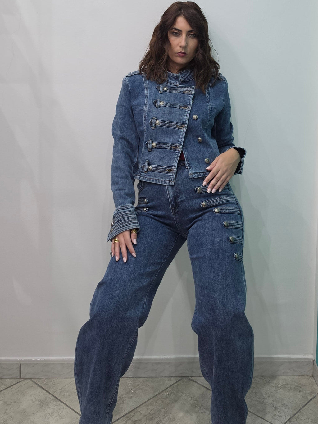 Jeans con Bottoni