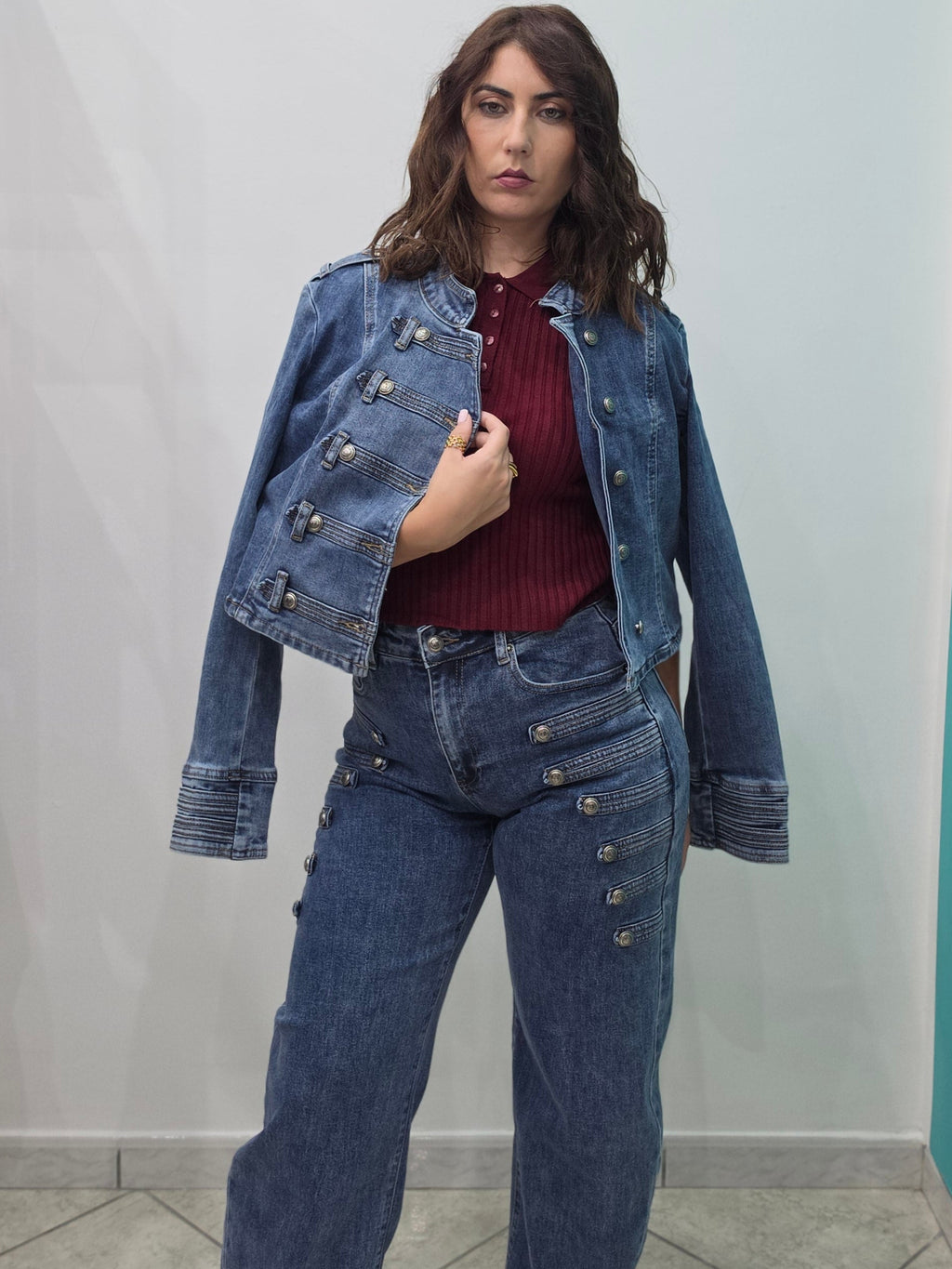 Jeans con Bottoni