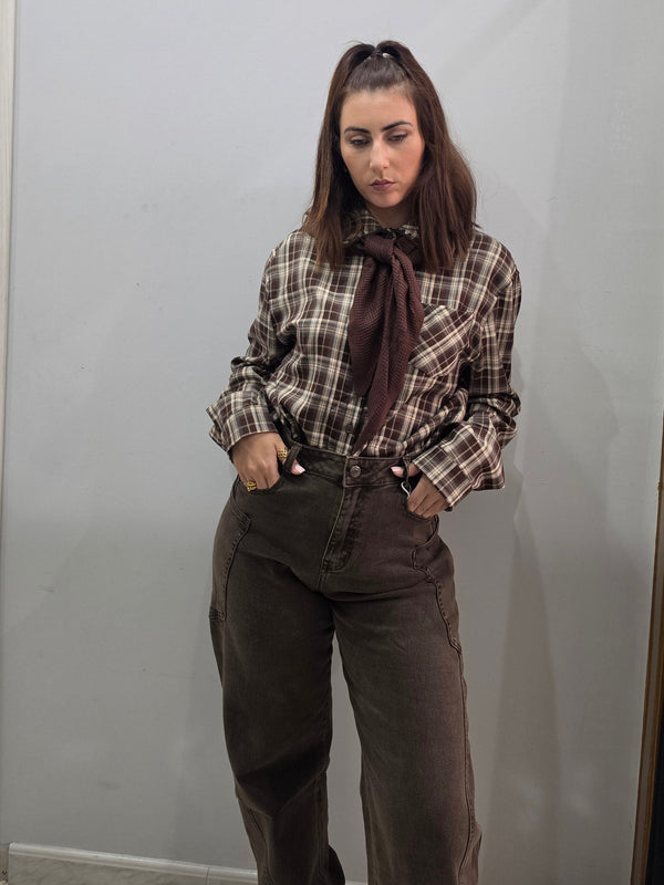Jeans Marrone Balloon